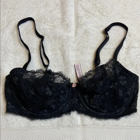 Victoria’s Secret Push-Up Without Padding Black Lace Bra. Size 34D - Picture 1 of 7